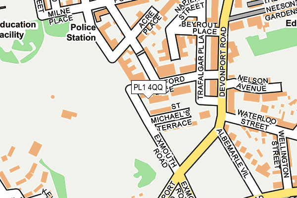 PL1 4QQ map - OS OpenMap – Local (Ordnance Survey)
