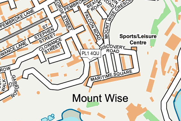 PL1 4QU map - OS OpenMap – Local (Ordnance Survey)