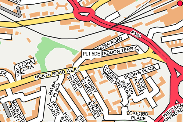 PL1 5DE map - OS OpenMap – Local (Ordnance Survey)