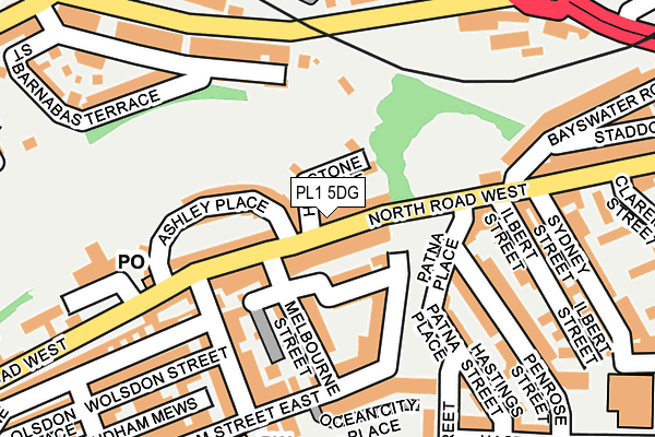 PL1 5DG map - OS OpenMap – Local (Ordnance Survey)