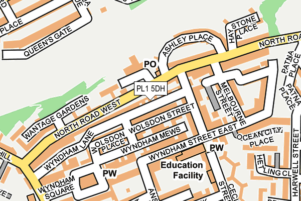 PL1 5DH map - OS OpenMap – Local (Ordnance Survey)