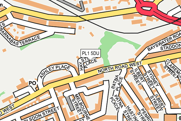 PL1 5DU map - OS OpenMap – Local (Ordnance Survey)