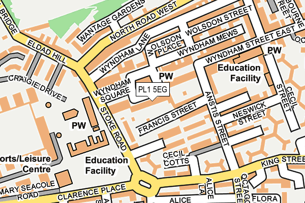 PL1 5EG map - OS OpenMap – Local (Ordnance Survey)