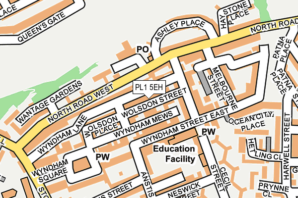 PL1 5EH map - OS OpenMap – Local (Ordnance Survey)