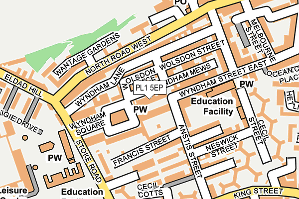 PL1 5EP map - OS OpenMap – Local (Ordnance Survey)