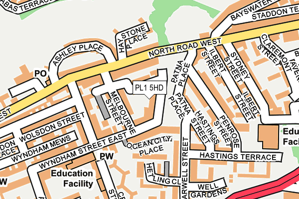 PL1 5HD map - OS OpenMap – Local (Ordnance Survey)
