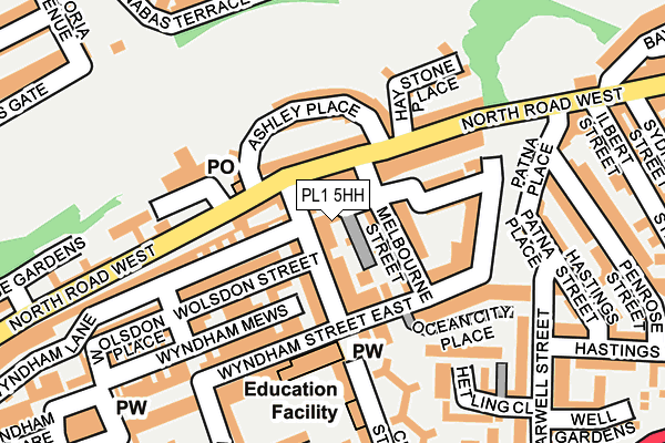 PL1 5HH map - OS OpenMap – Local (Ordnance Survey)