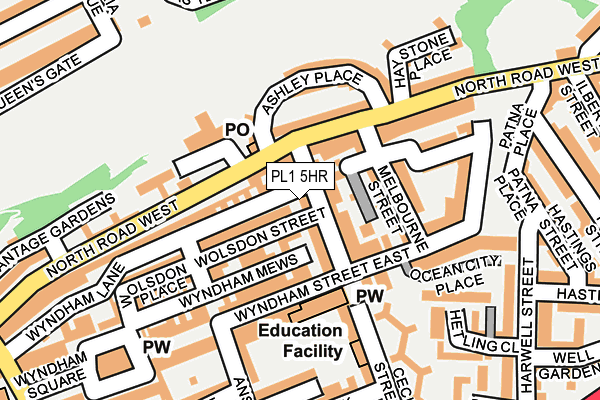PL1 5HR map - OS OpenMap – Local (Ordnance Survey)