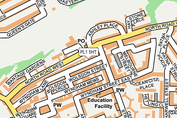 PL1 5HT map - OS OpenMap – Local (Ordnance Survey)