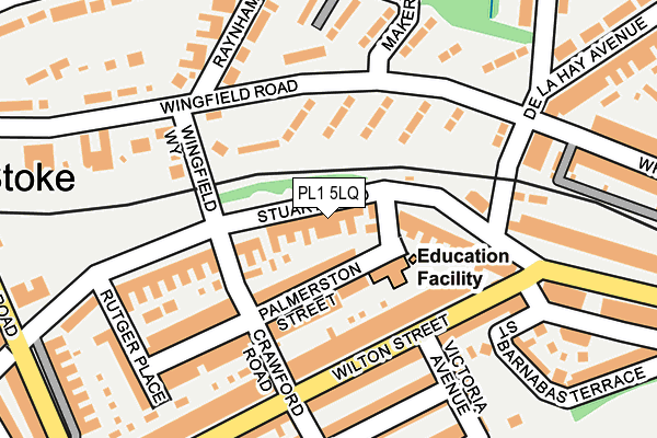 PL1 5LQ map - OS OpenMap – Local (Ordnance Survey)