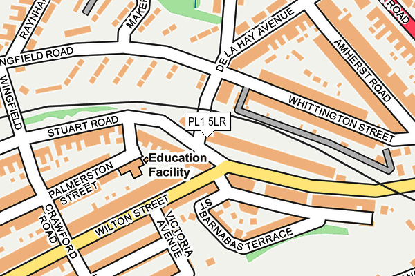 PL1 5LR map - OS OpenMap – Local (Ordnance Survey)