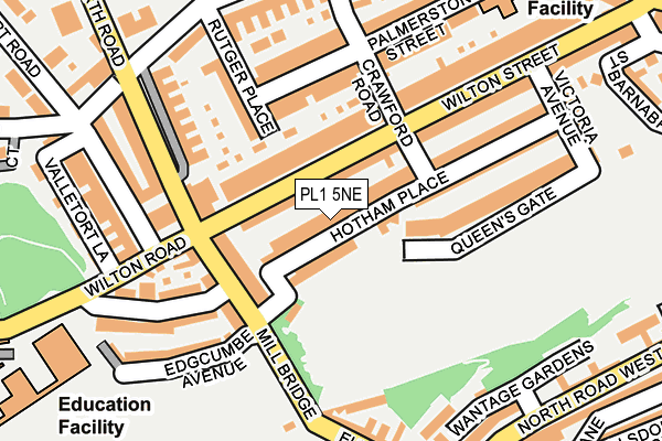 PL1 5NE map - OS OpenMap – Local (Ordnance Survey)