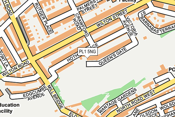 PL1 5NG map - OS OpenMap – Local (Ordnance Survey)