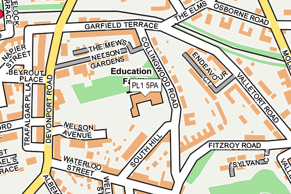 PL1 5PA map - OS OpenMap – Local (Ordnance Survey)