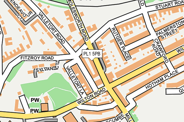 PL1 5PB map - OS OpenMap – Local (Ordnance Survey)