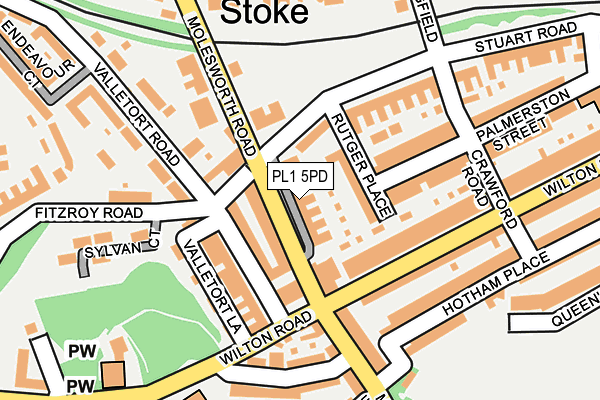 PL1 5PD map - OS OpenMap – Local (Ordnance Survey)