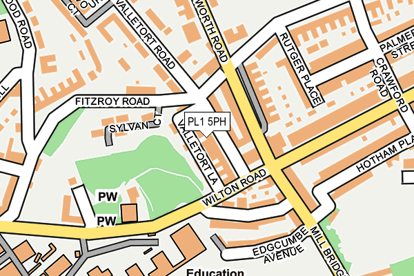 PL1 5PH map - OS OpenMap – Local (Ordnance Survey)