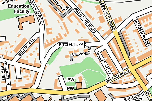 PL1 5PP map - OS OpenMap – Local (Ordnance Survey)