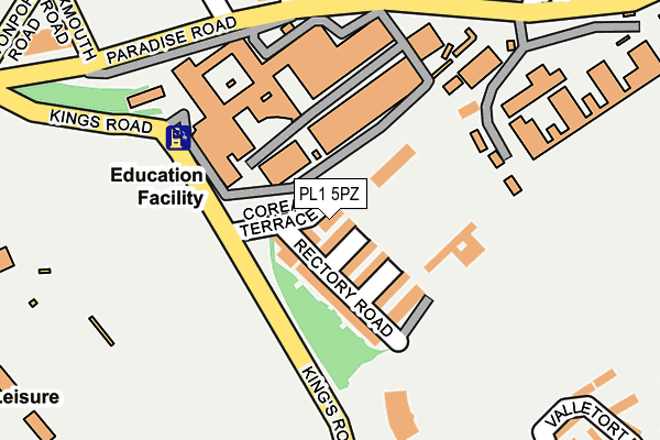 PL1 5PZ map - OS OpenMap – Local (Ordnance Survey)