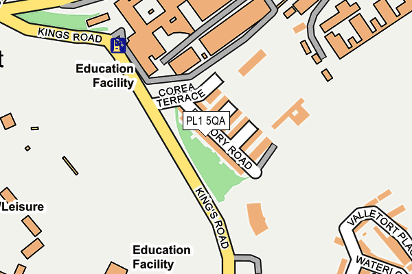 PL1 5QA map - OS OpenMap – Local (Ordnance Survey)
