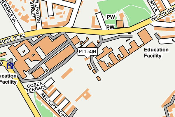 PL1 5QN map - OS OpenMap – Local (Ordnance Survey)