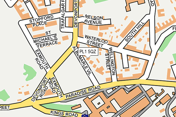 PL1 5QZ map - OS OpenMap – Local (Ordnance Survey)