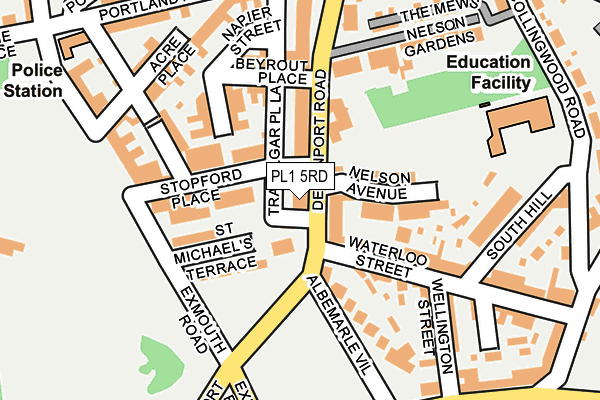 PL1 5RD map - OS OpenMap – Local (Ordnance Survey)