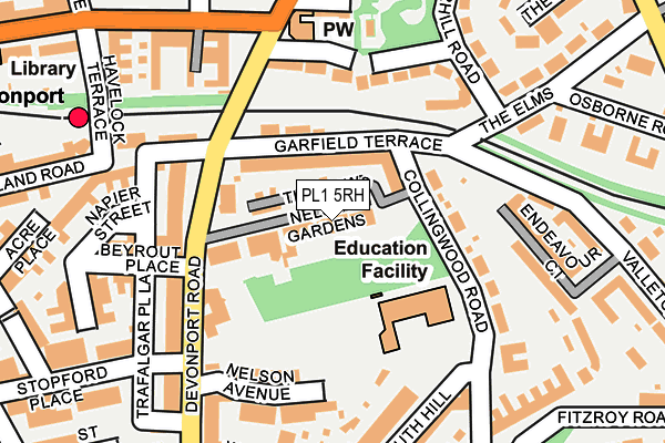 PL1 5RH map - OS OpenMap – Local (Ordnance Survey)