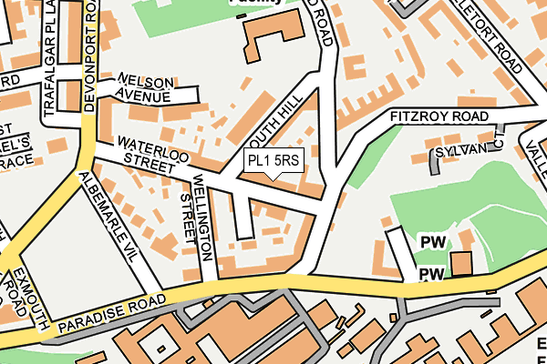 PL1 5RS map - OS OpenMap – Local (Ordnance Survey)