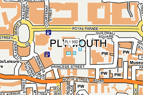 PL1 9SD map - OS OpenMap – Local (Ordnance Survey)