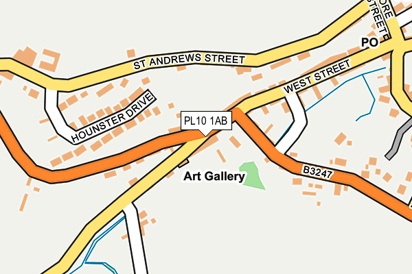 PL10 1AB map - OS OpenMap – Local (Ordnance Survey)