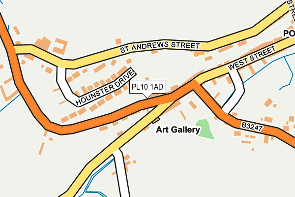 PL10 1AD map - OS OpenMap – Local (Ordnance Survey)