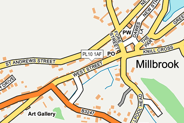 PL10 1AF map - OS OpenMap – Local (Ordnance Survey)