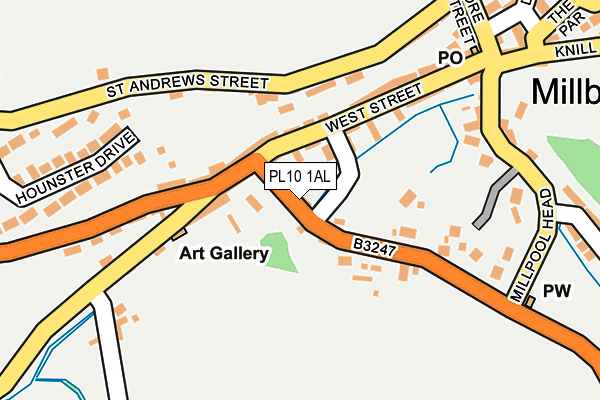 PL10 1AL map - OS OpenMap – Local (Ordnance Survey)