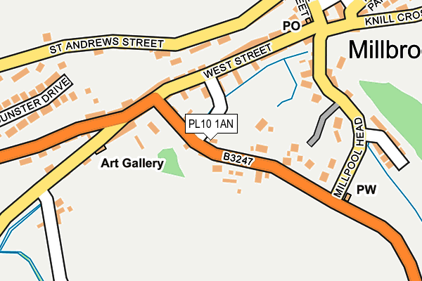 PL10 1AN map - OS OpenMap – Local (Ordnance Survey)