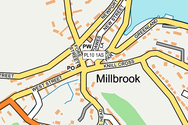 PL10 1AS map - OS OpenMap – Local (Ordnance Survey)