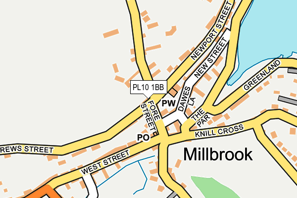 PL10 1BB map - OS OpenMap – Local (Ordnance Survey)