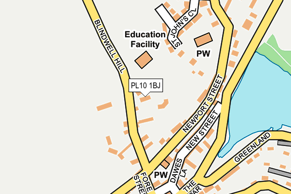 PL10 1BJ map - OS OpenMap – Local (Ordnance Survey)