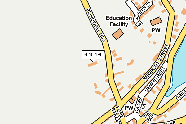 PL10 1BL map - OS OpenMap – Local (Ordnance Survey)