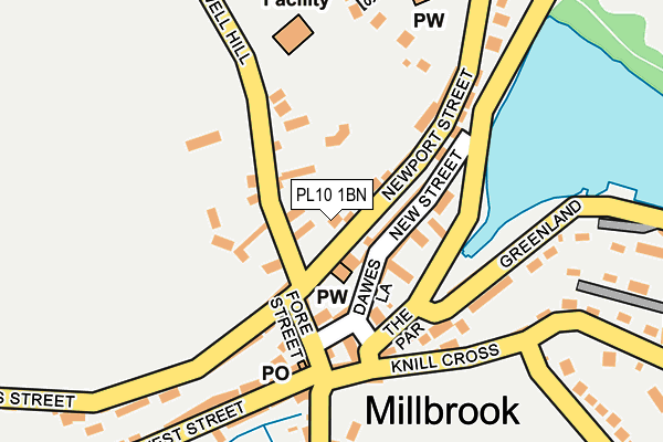 PL10 1BN map - OS OpenMap – Local (Ordnance Survey)