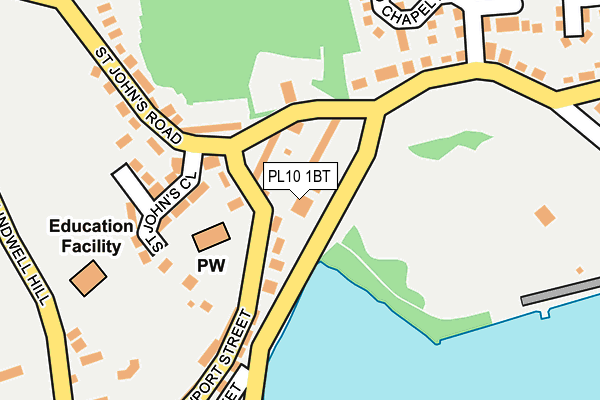 PL10 1BT map - OS OpenMap – Local (Ordnance Survey)
