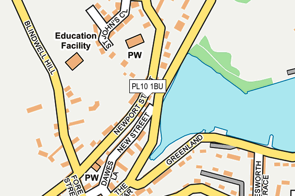 PL10 1BU map - OS OpenMap – Local (Ordnance Survey)