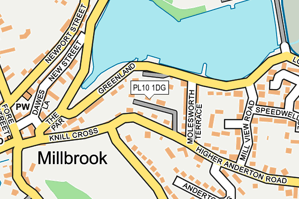 PL10 1DG map - OS OpenMap – Local (Ordnance Survey)