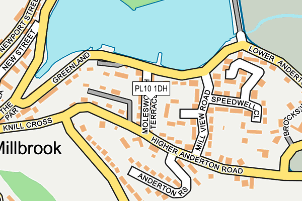 PL10 1DH map - OS OpenMap – Local (Ordnance Survey)