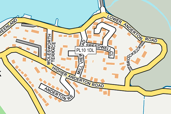 PL10 1DL map - OS OpenMap – Local (Ordnance Survey)