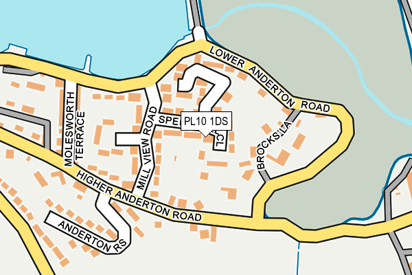 PL10 1DS map - OS OpenMap – Local (Ordnance Survey)
