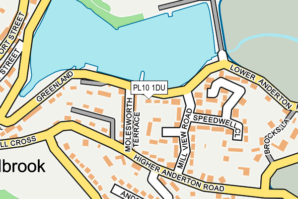 PL10 1DU map - OS OpenMap – Local (Ordnance Survey)