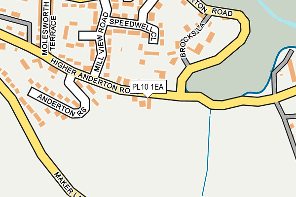 PL10 1EA map - OS OpenMap – Local (Ordnance Survey)