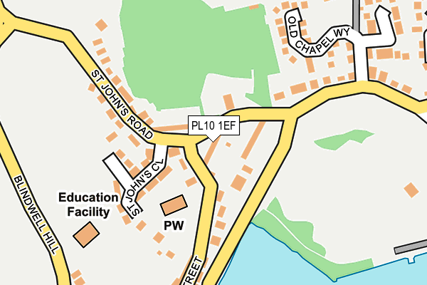 PL10 1EF map - OS OpenMap – Local (Ordnance Survey)