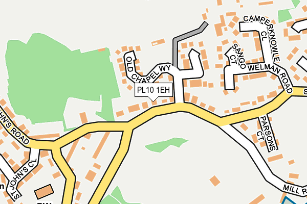 PL10 1EH map - OS OpenMap – Local (Ordnance Survey)